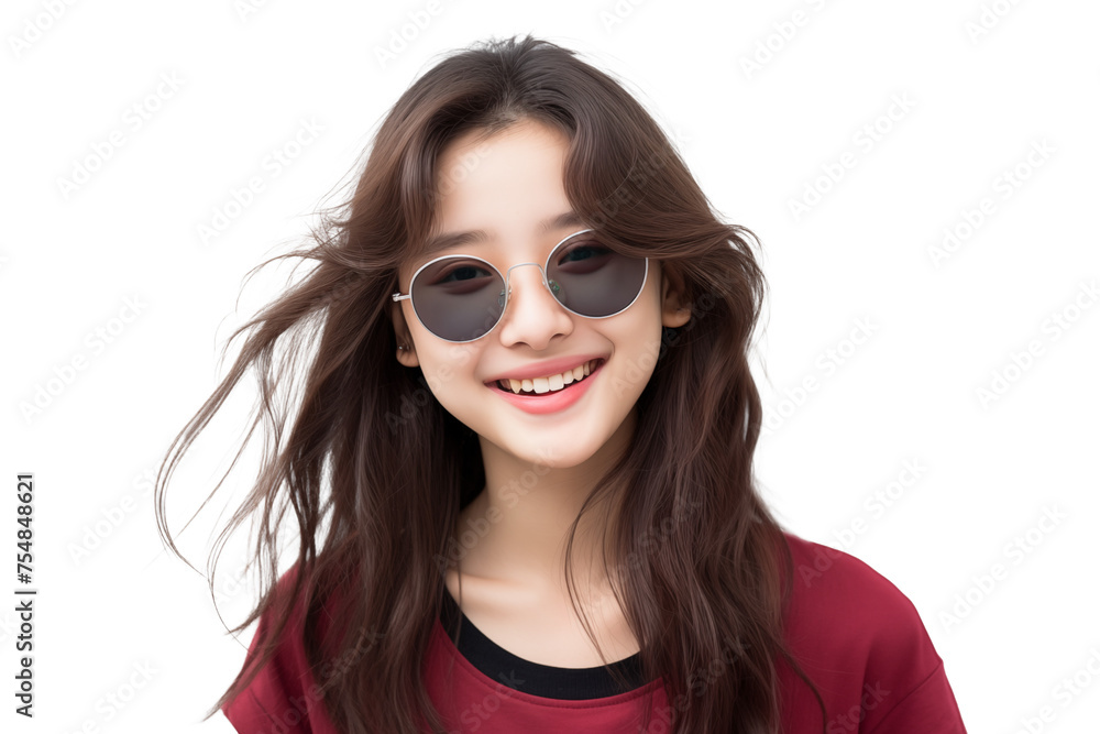 Teen pretty Japanese girl on isolated chroma key background Teen pretty Japanese girl on isolated chroma key background