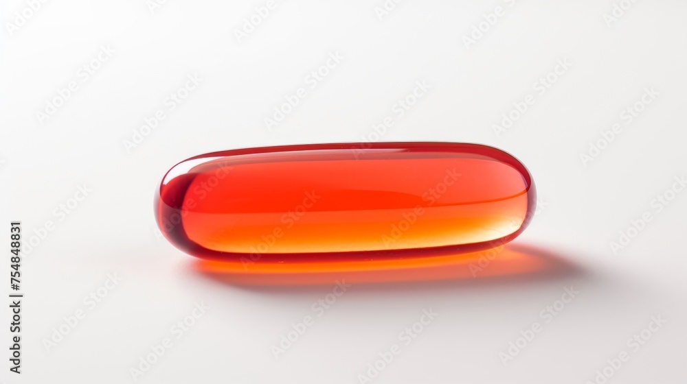Detailed shot of single medication on white Detailed shot of single medication on white