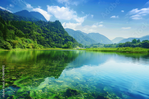 A serene landscape showcasing the purity and abundance of natural water sources