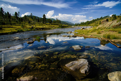 A captivating image showcasing the vital river resources that provide drinking water to communities