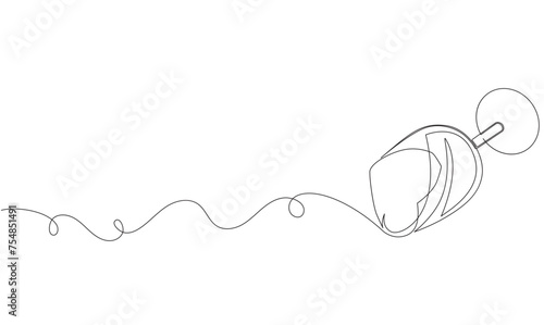 continuous single line drawing of spilled wine glass, line art isolated vector illustration
