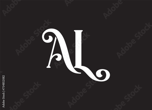 Creative Modern A L Letters icon vector Illustration.
