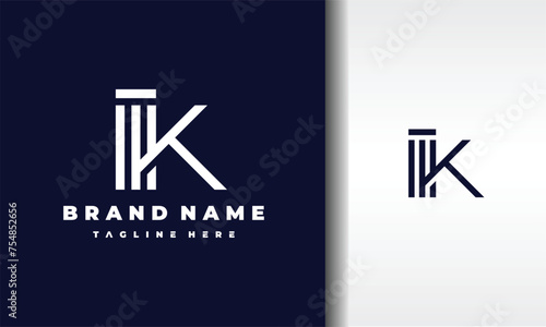 letter K pillar logo