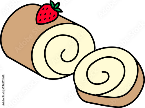 롤케익,빵,크림,디저트,딸기롤케익,크림롤케익