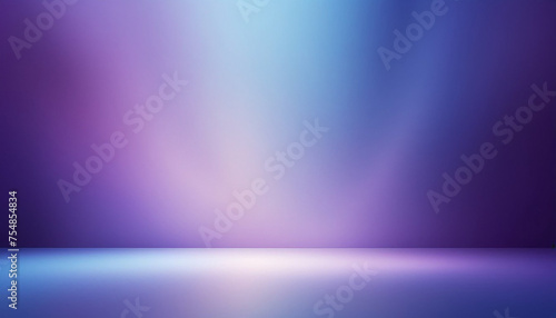 a studio background a glow in blue and purple lights, casting a captivating blurred gradient. the abstract ambiance elevates the visual appeal