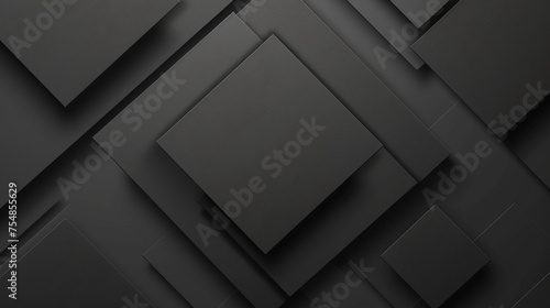 Black and Charcoal abstract shape background presentation design. PowerPoint and Business background.