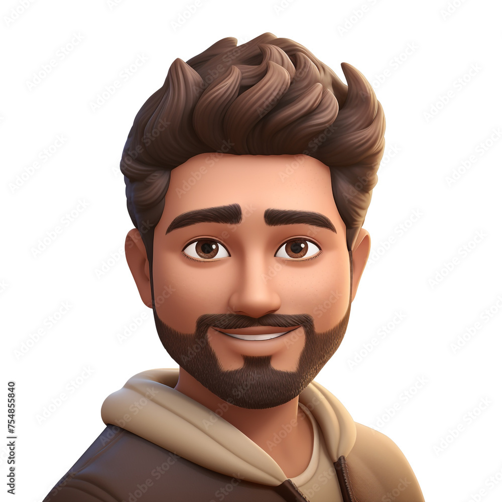 Memoji handsome Indian man сreated with Generative Ai Memoji handsome Indian man сreated with Generative Ai