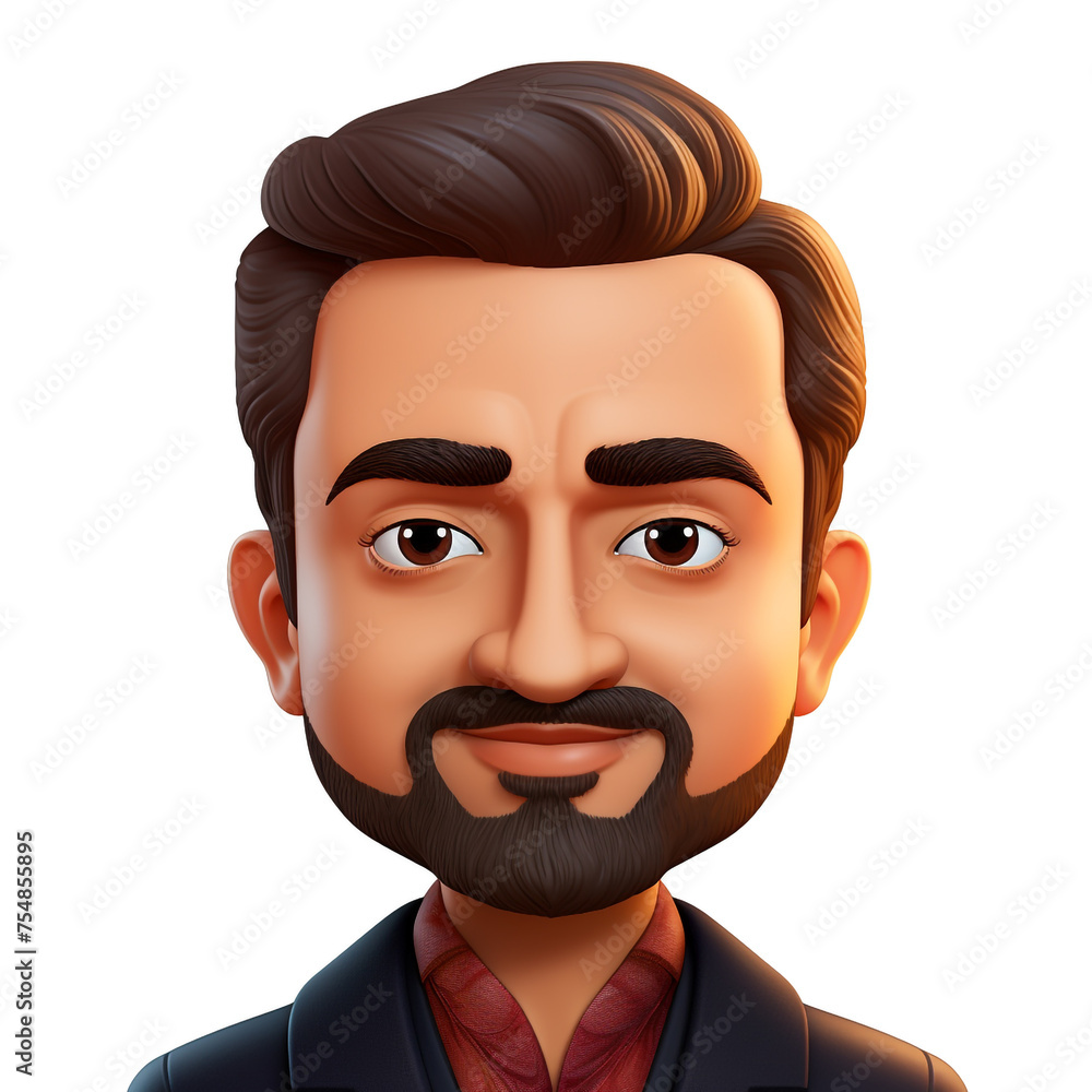 Memoji handsome Indian man сreated with Generative Ai Memoji handsome Indian man сreated with Generative Ai