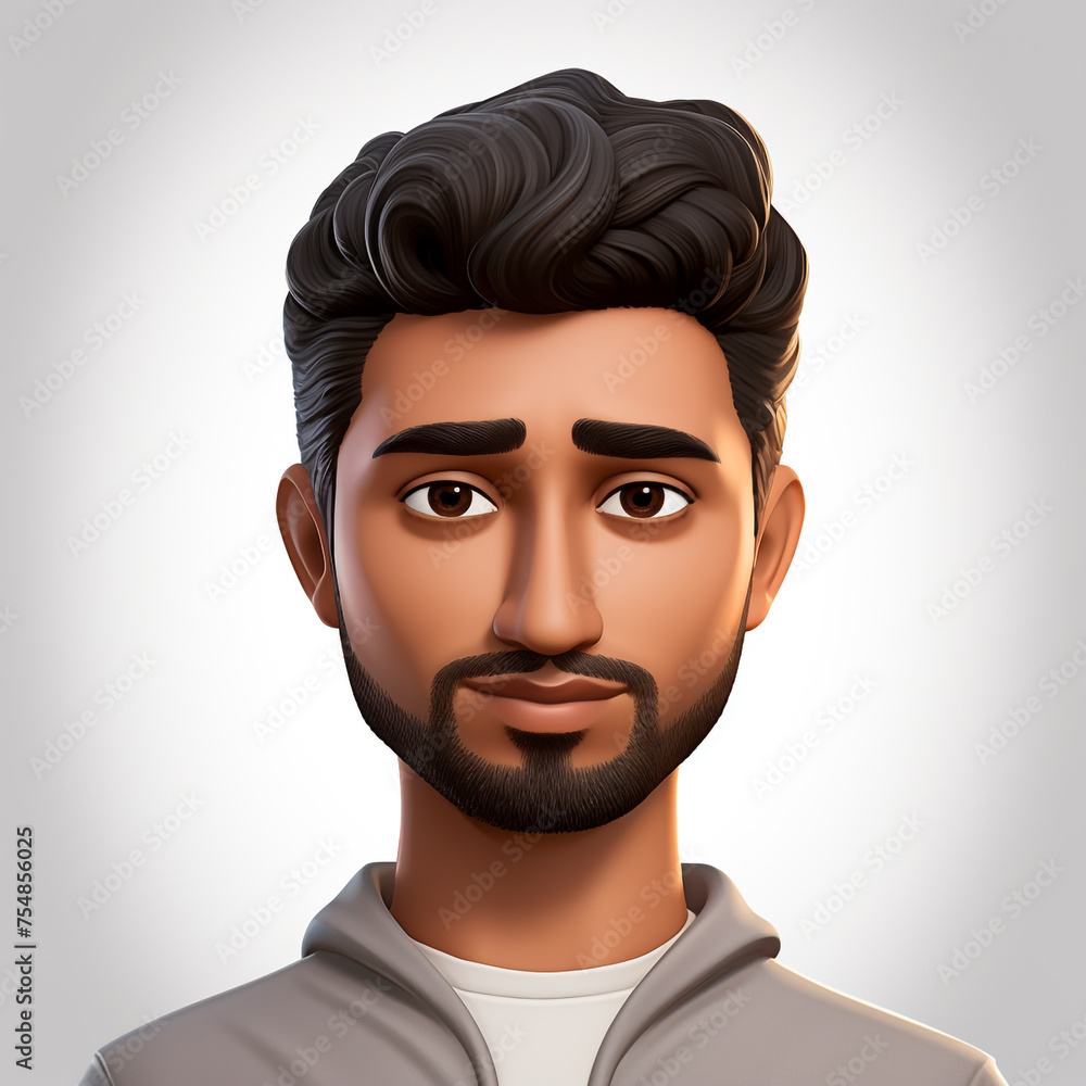 Memoji handsome Indian man сreated with Generative Ai Memoji handsome Indian man сreated with Generative Ai