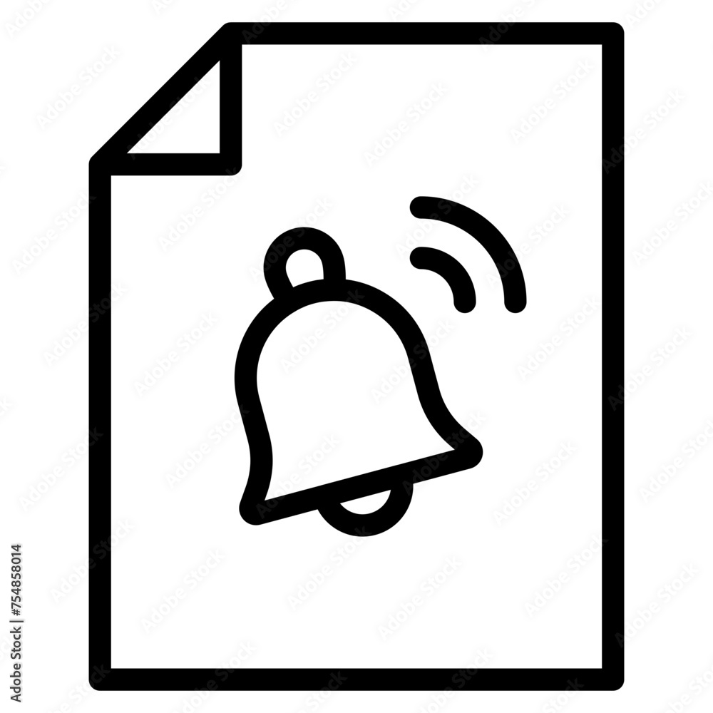 Obraz premium file document with notification bell
