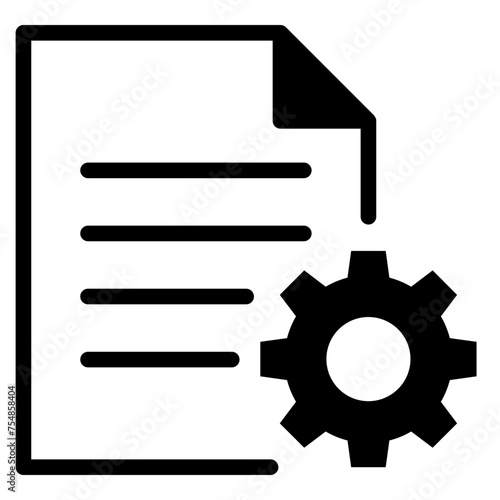 document and gear icon