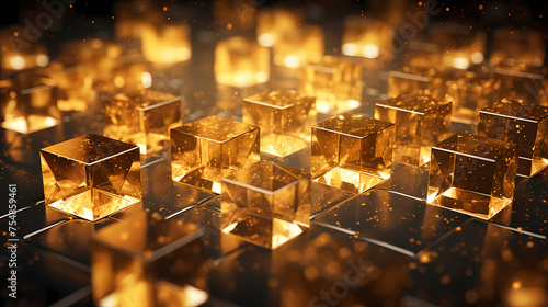 Crystal abstract background with bokeh effect © Derby