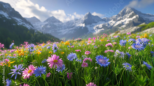 flowers in the mountains © Artworld AI