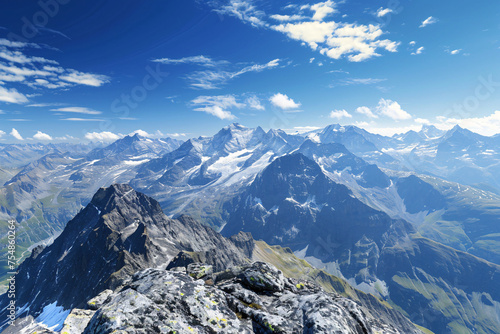 swiss mountains in winter