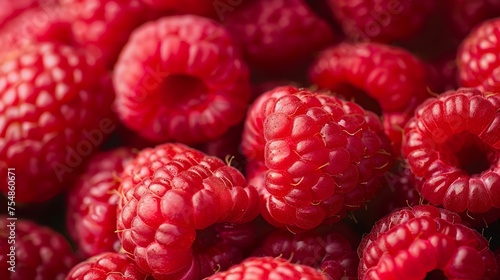 Fresh, luscious red raspberries put in a background to symbolize a balanced diet