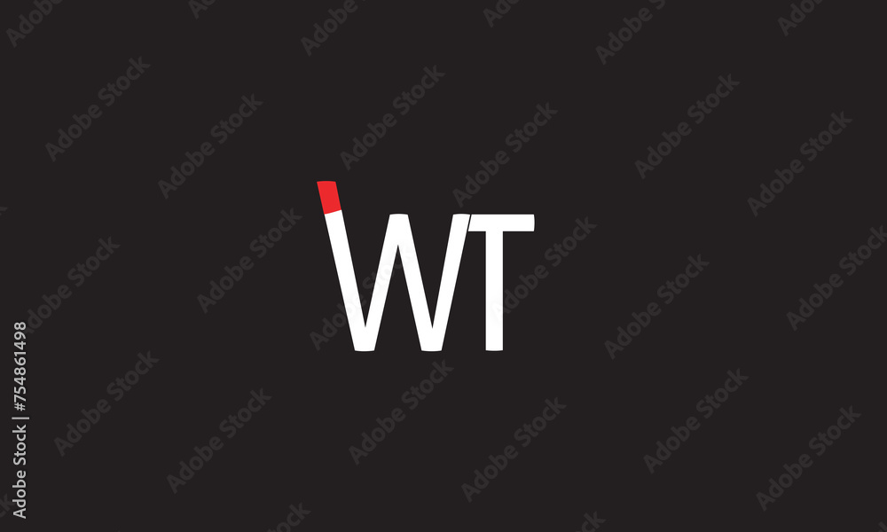 TW, WT, W, T Abstract Letters Logo Monogram TW, WT, W, T Abstract Letters Logo Monogram