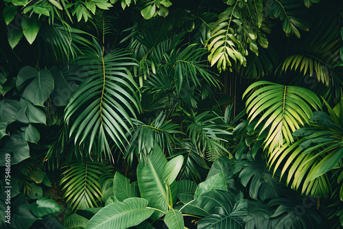fern leaves in the tropical forest
