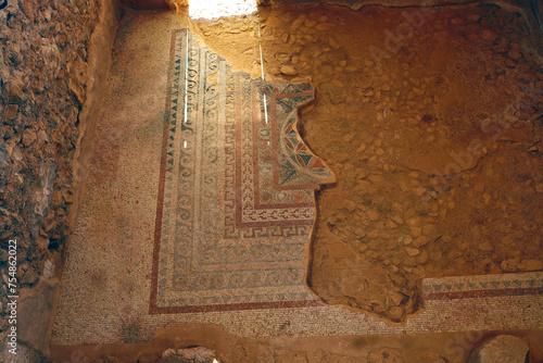Travel to Israel. Massada fortress. Ancient ruins.