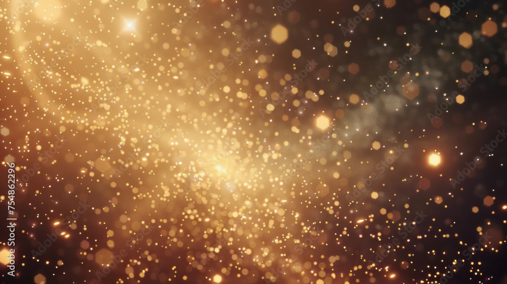 A warm, sparkling glow of bokeh lights creates a magical, dreamy atmosphere. A warm, sparkling glow of bokeh lights creates a magical, dreamy atmosphere.