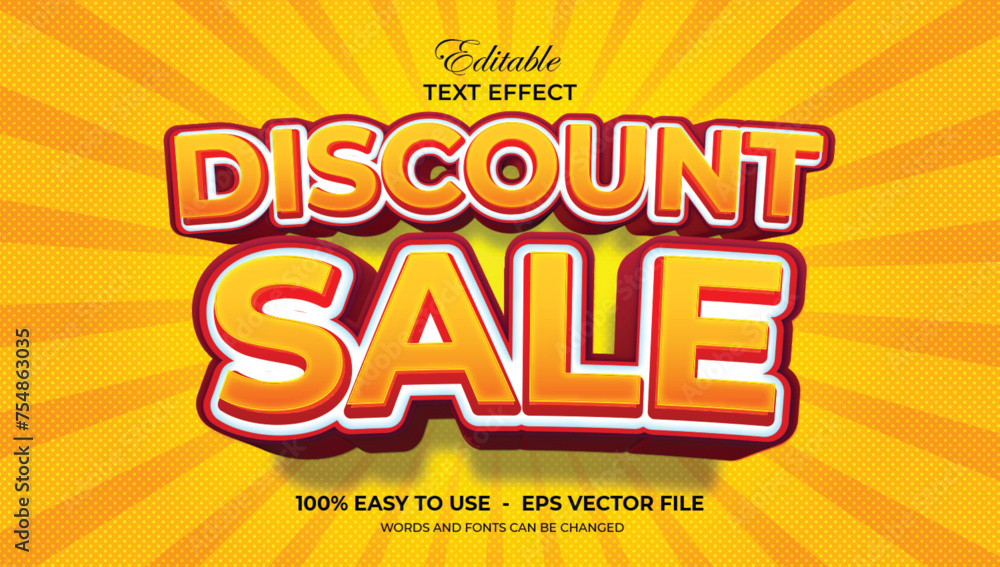 3D Discount Sale Text Effect