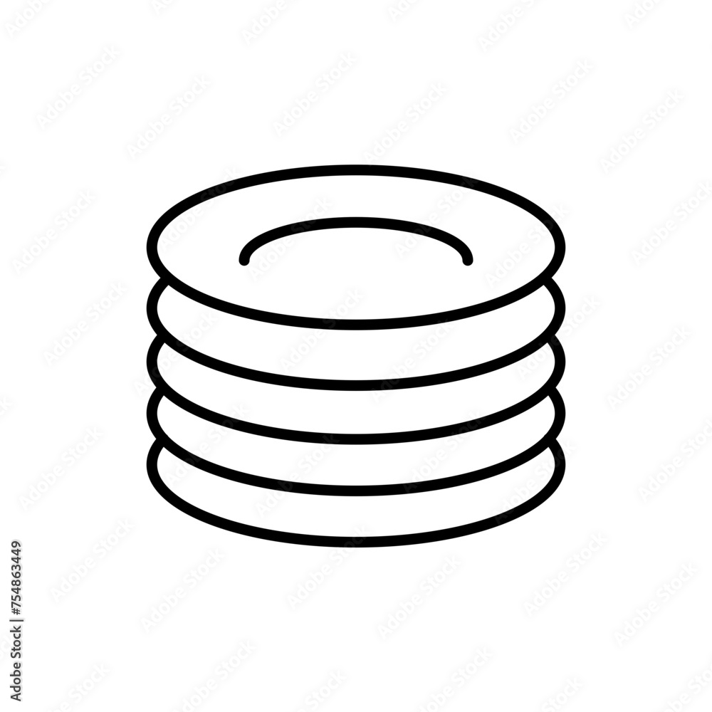 Plates outline icons, minimalist vector illustration ,simple transparent graphic element .Isolated on white background Plates outline icons, minimalist vector illustration ,simple transparent graphic element .Isolated on white background