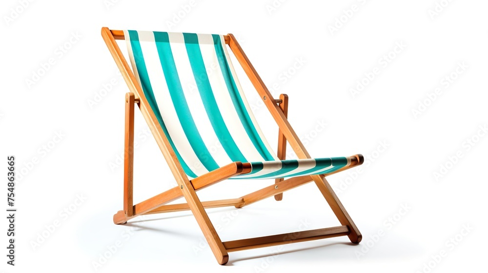 Sky blue Beach Chair on a white background.