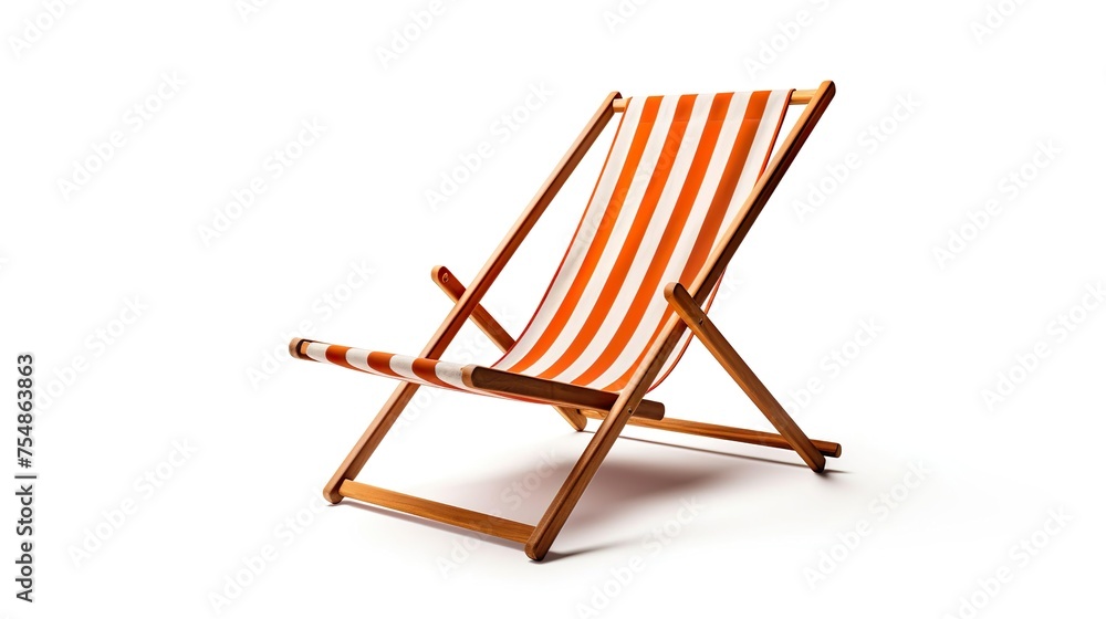Deck, Beach Chair on a white background.