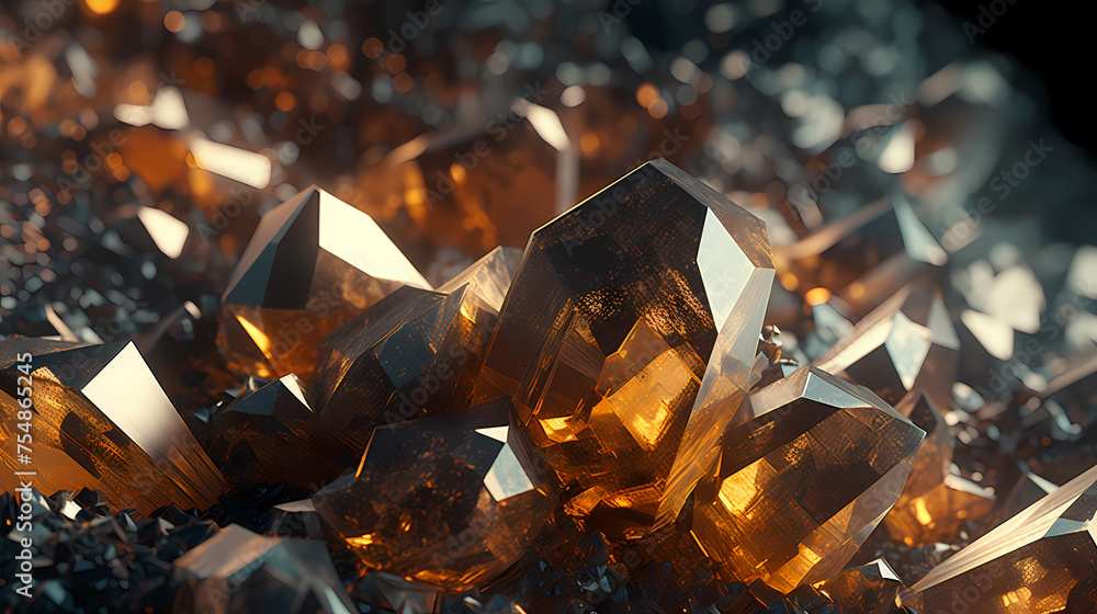 Amazing macro close-up of geometric crystal structures Amazing macro close-up of geometric crystal structures
