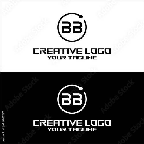 creative letter logo bb desain vektor