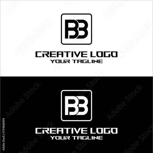 creative letter logo bb desain vektor