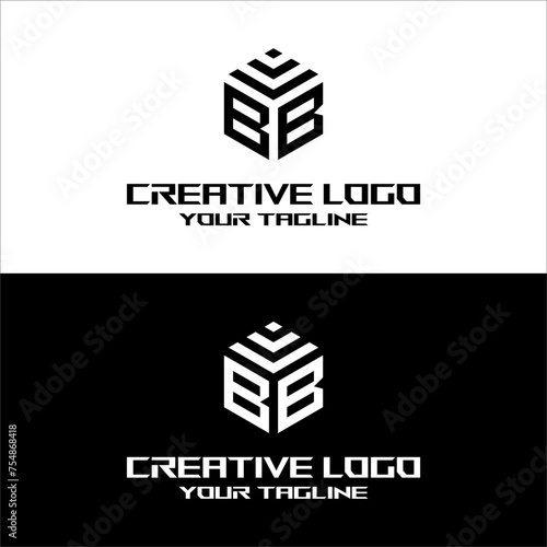 creative letter logo bb desain vektor
