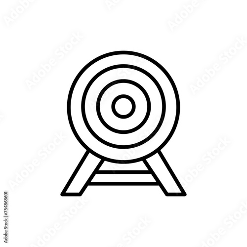 Dartboard outline icons, minimalist vector illustration ,simple transparent graphic element .Isolated on white background