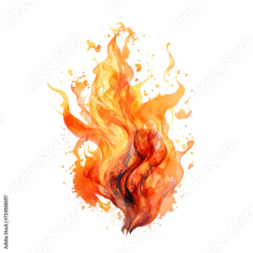 Fiery Flames Isolated