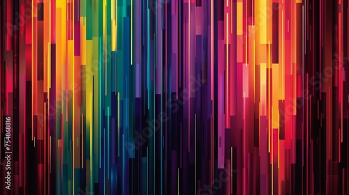 Abstract bright geometric rainbow pattern with colorful parallel vertical lines background as an illustration for a banner postcard or fashion concept design.