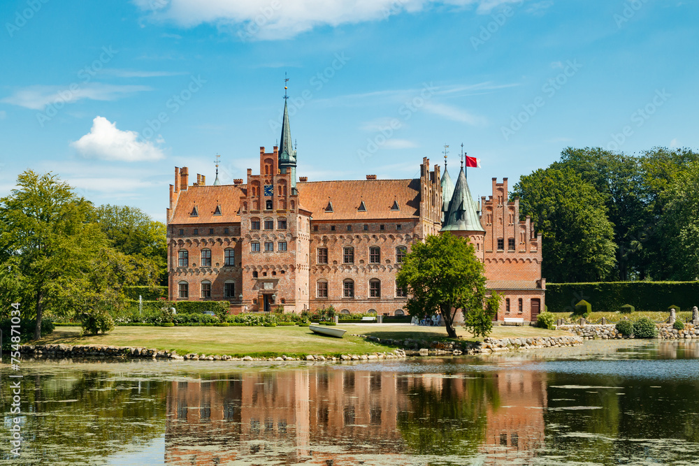 Egeskov castle on Funen island in Denmark