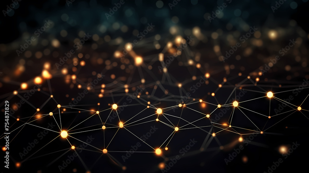 Fototapeta premium Abstract background of future network technology and network connections