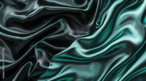Black and Mint silk background