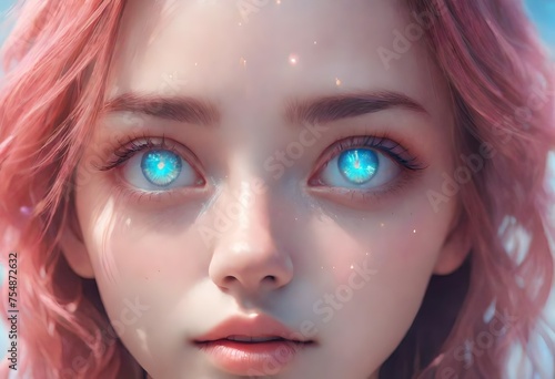beautiful girl with magical eyes