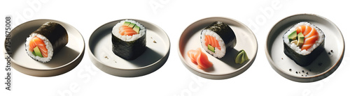 maki sushi salmon isolated png