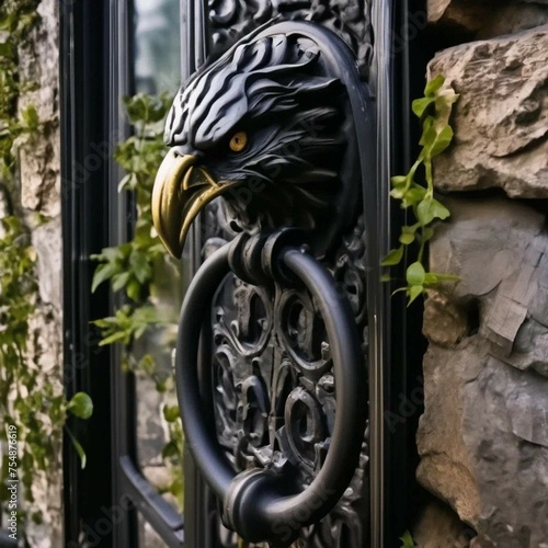 knocker with lion