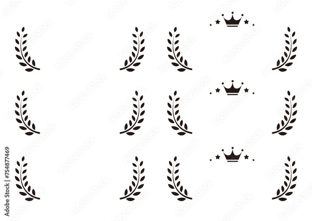 Naklejka premium Ranking material illustration set．