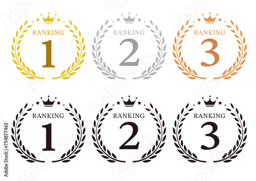 Ranking material illustration set．