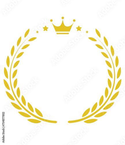 This is an illustration of a laurel emblem.