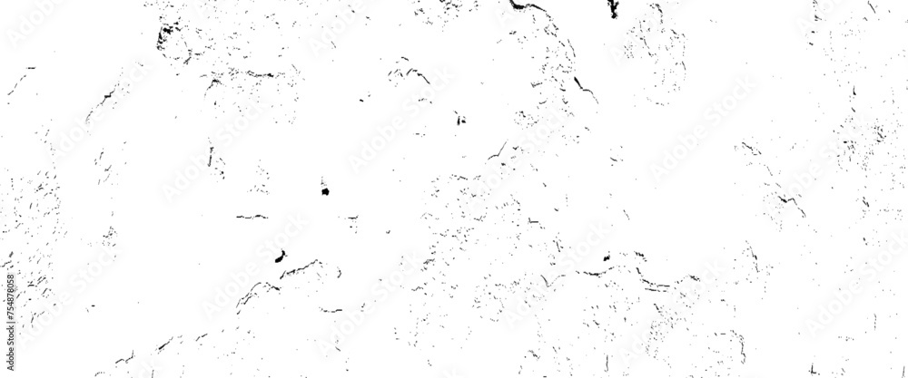 Vector grunge texture overlay with rough scratch grunge background, black and white rough vintage distress background.