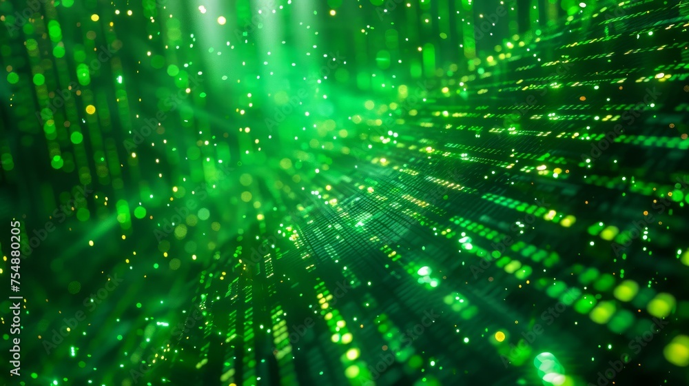 Abstract Green Light Particles Streaming in Cyberspace, Background Technology Concept, Data Transmission in Digital Space, Futuristic Speed of Light Abstract Green Light Particles Streaming in Cyberspace, Background Technology Concept, Data Transmission in Digital Space, Futuristic Speed of Light
