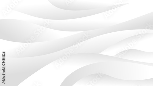 Abstract white and light gray wave or modern smooth luxury texture with soft and clean background vector illustration