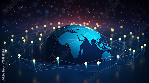 Abstract concept of cyber security technology and digital data protection