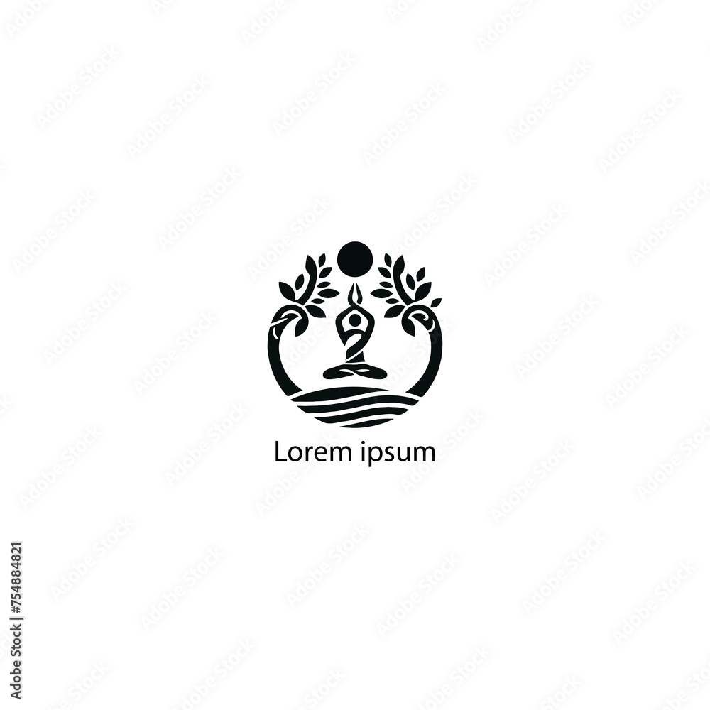 yoga logo with white background yoga logo with white background