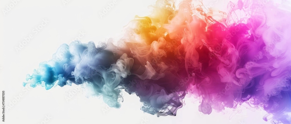 Colorful smoke. Freeze motion of blue and pink powder exploding on white background. Abstract background. Colorful smoke. Freeze motion of blue and pink powder exploding on white background. Abstract background.