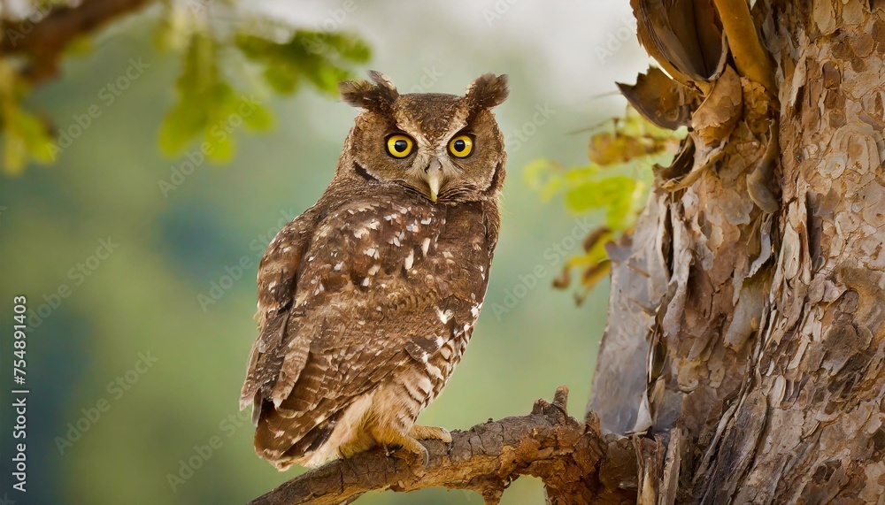 Obraz premium Owls have honed the art of camouflage to perfection, transforming themselves into masters of concealment.